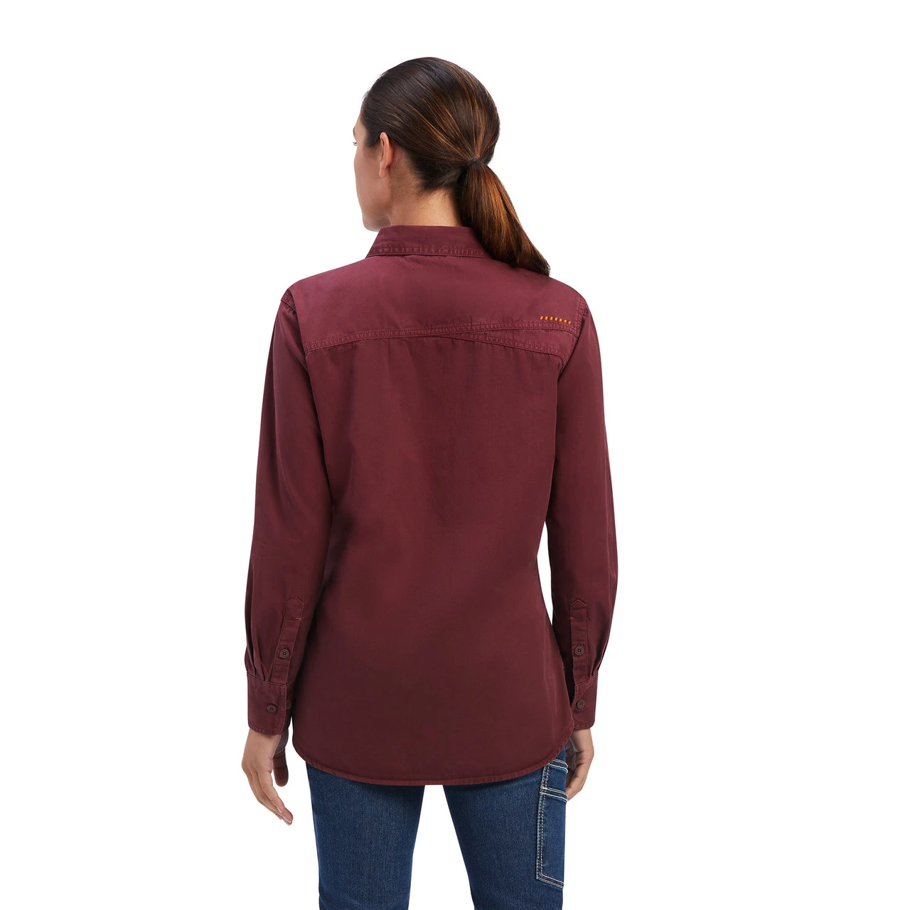 Ariat Womens Port Rebar Washed Twill Long Sleeve Work Shirt 2 Ariat Womens Port Rebar Washed Twill Long Sleeve Work Shirt - Image 2