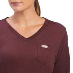 Ariat Womens Chocolate Rebar Cotton Strong Southwest Flag Graphic Long Sleeve T-Shirt -Ariat Shop P2670870 3 48674.1661196704