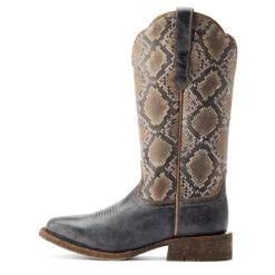 Ariat Womens Beduino Black & Natural Snake Frontier Farrah Wide Square Toe Boots -Ariat Shop P2672620 4 24411.1672764974
