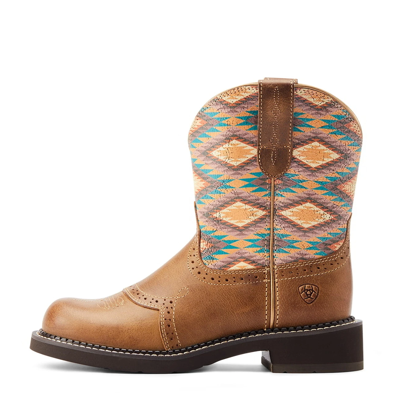 Ariat Womens Coastal Tan Aztec Fatbaby Heritage Farrah Boots 4 Ariat Womens Coastal Tan Aztec Fatbaby Heritage Farrah Boots - Image 4