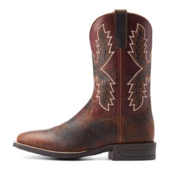 Ariat Mens Bartop Brown & Cognac Pay Window Wide Square Toe Boots -Ariat Shop P2674040 4 27484.1673304474