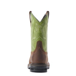 Ariat Mens Dark Brown & Grass Green Sierra Wide Square Toe Work Boot -Ariat Shop P2676200 4 39460.1672764985