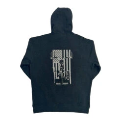 Ariat Men's Charcoal Rebar Bullhead W/Flag Graphic Pullover Hoodie