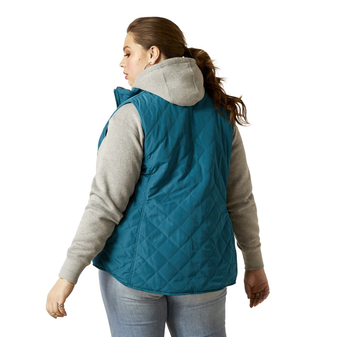 Ariat Womens Deep Lagoon Dilon Reversible Insulated Vest 4 Ariat Womens Deep Lagoon Dilon Reversible Insulated Vest - Image 4