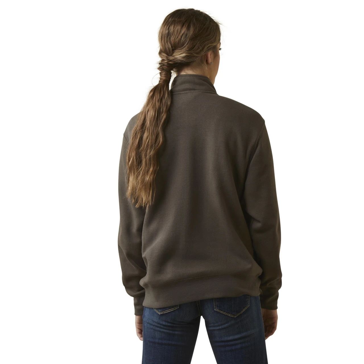 Ariat Womens Banyan Bark Logo 1/2 Zip Sweatshirt 4 Ariat Womens Banyan Bark Logo 1/2 Zip Sweatshirt - Image 4