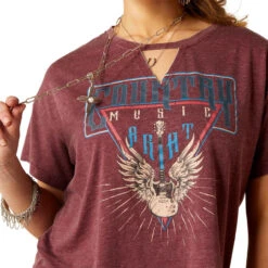 Ariat Womens Tawny Port Rock & Roll T-Shirt -Ariat Shop P2769365 3 43313.1692304419