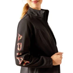 Ariat Womens Black Mirage New Team Softshell Jacket -Ariat Shop P2769455 3 88042.1692304370