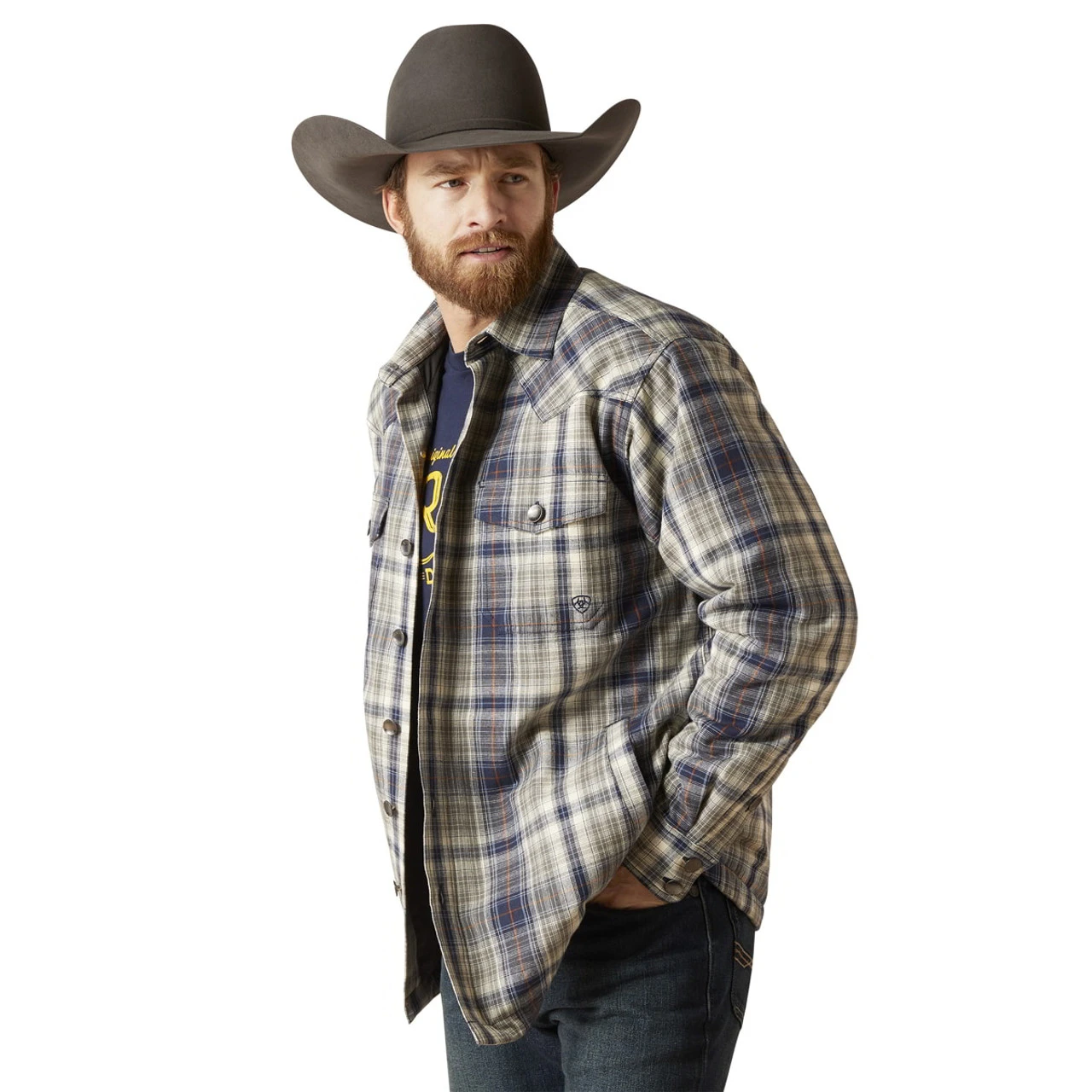 Ariat Mens Iron Heather Hoover Shirt Jacket 1 Ariat Mens Iron Heather Hoover Shirt Jacket