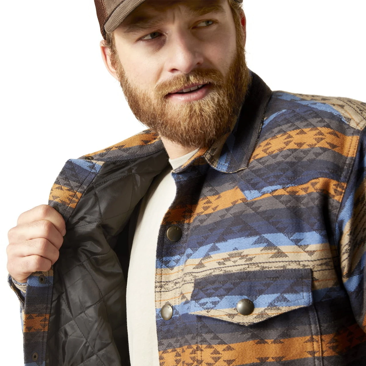 Ariat Mens Iron Heather Hartland Shirt Jacket 3 Ariat Mens Iron Heather Hartland Shirt Jacket - Image 3