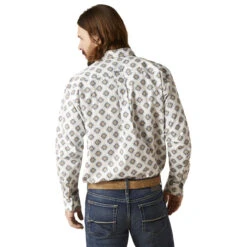 Ariat Mens White Team Warner Classic Long Sleeve Shirt -Ariat Shop P2769650 4 93506.1692304506