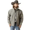 Ariat Mens Jetty Gray Embossed Vernon 2.0 Softshell Jacket