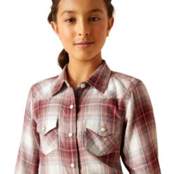 Ariat Girls Laramie Plaid Afternoon Long Sleeve Western Shirt -Ariat Shop P2770920 3 99289.1692304560
