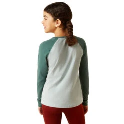 Ariat Girls Arctic Silver Pine Let's Ride Long Sleeve Tee -Ariat Shop P2771045 3 20407.1692304392