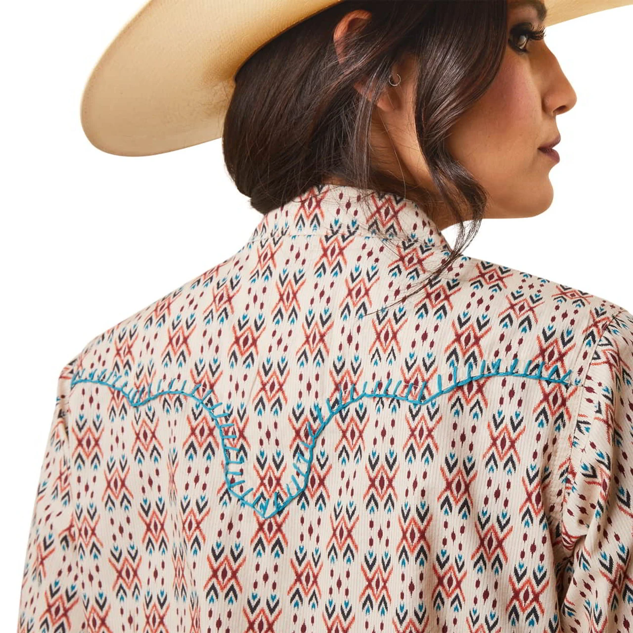 Ariat Womens R.E.A.L. Cimarron Southwest Print Long Sleeve Western Shirt 3 Ariat Womens R.E.A.L. Cimarron Southwest Print Long Sleeve Western Shirt - Image 3