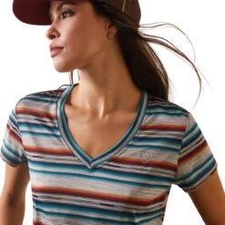 Ariat Womens Rosa Serape Laguna Performance Short Sleeve Top -Ariat Shop P2791490 3 24634.1675716486