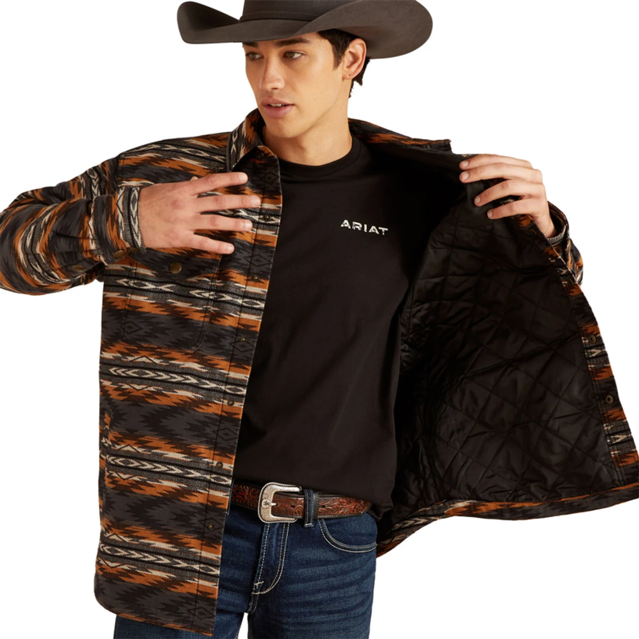 Ariat Men's Sandshell Harcourt Print Long Sleeve Shirt Jacket 2 Ariat Men's Sandshell Harcourt Print Long Sleeve Shirt Jacket - Image 2