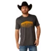 Ariat Men's Charcoal Heather Quadrangle Short Sleeve T-Shirt