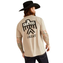 Ariat Men's Khaki Heather Thunderbird Logo Short Sleeve Graphic T-Shirt 5 Ariat Men's Khaki Heather Thunderbird Logo Short Sleeve Graphic T-Shirt -Ariat Shop P2793345 3 66753.1697042951