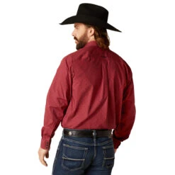 Ariat Men's Red Norwin Print Long Sleeve Western Shirt -Ariat Shop P2793500 3 73119.1697063383