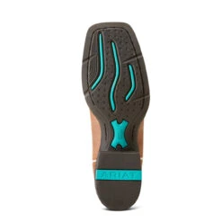 Ariat Women's Blue/Brown Round Up Wide Square Toe Stretch Fit Western Boot -Ariat Shop P2797575 4 13635.1697043011