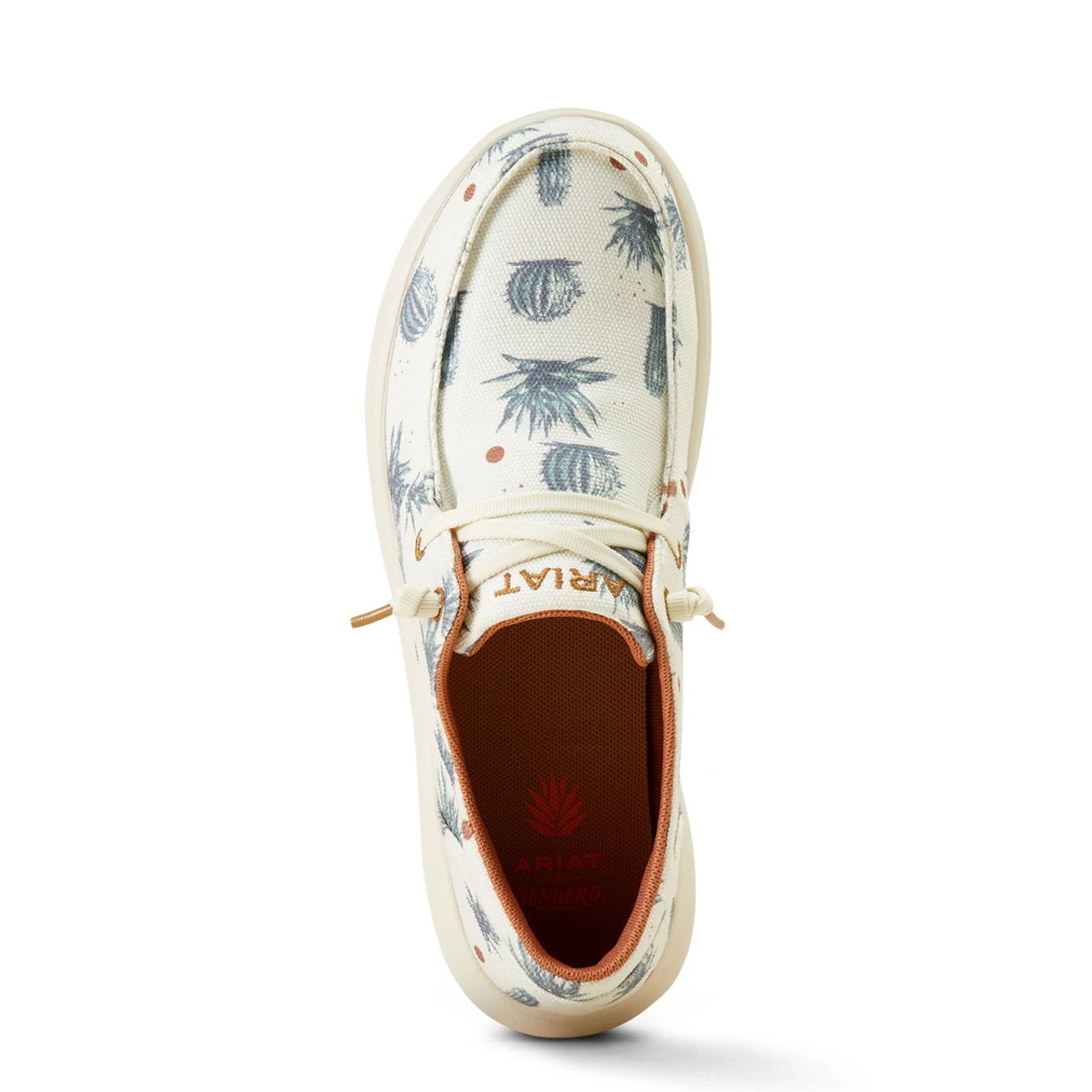 Ariat Womens Cream Nueces Cactus Print Hilo Sendero Shoe 5 Ariat Womens Cream Nueces Cactus Print Hilo Sendero Shoe - Image 5