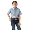 Ariat Boys Lilac Maurico Classic Fit Short Sleeve Shirt
