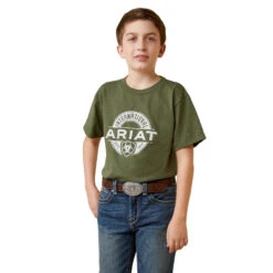 Ariat Boys Forest Heather Center Fire Short Sleeve T-Shirt