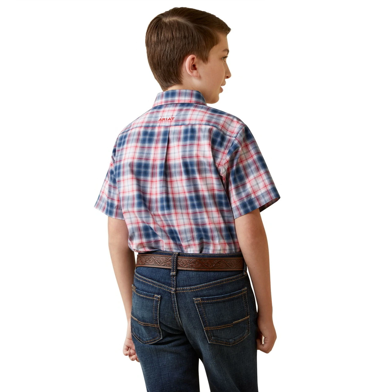 Ariat Boys Old Bay Pro Series Olen Classic Fit Short Sleeve Shirt 2 Ariat Boys Old Bay Pro Series Olen Classic Fit Short Sleeve Shirt - Image 2