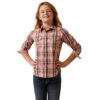 Ariat Girls R.E.A.L. Plaid Saguaro Long Sleeve Western Shirt