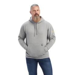 Ariat Mens Heather Grey Rebar Workman Hoodie