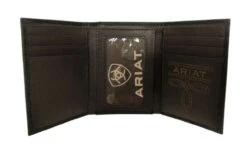 Ariat Mens Black Logo Tri-Fold Wallet 5 Ariat Mens Black Logo Tri-Fold Wallet -Ariat Shop ariat wallet 3 09592.1674504186